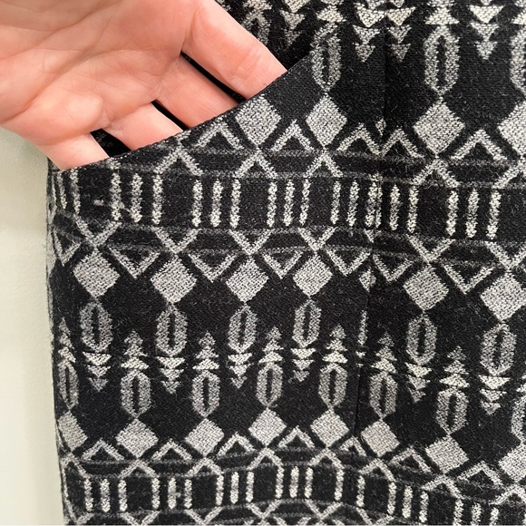 Pendleton Kiwanda Virgin Wool Southwestern Aztec Print Dress Gray Black 2 Petite - Picture 4 of 9